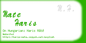 mate haris business card